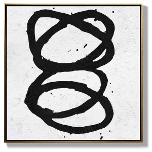 Minimal Black and White Painting MN80A