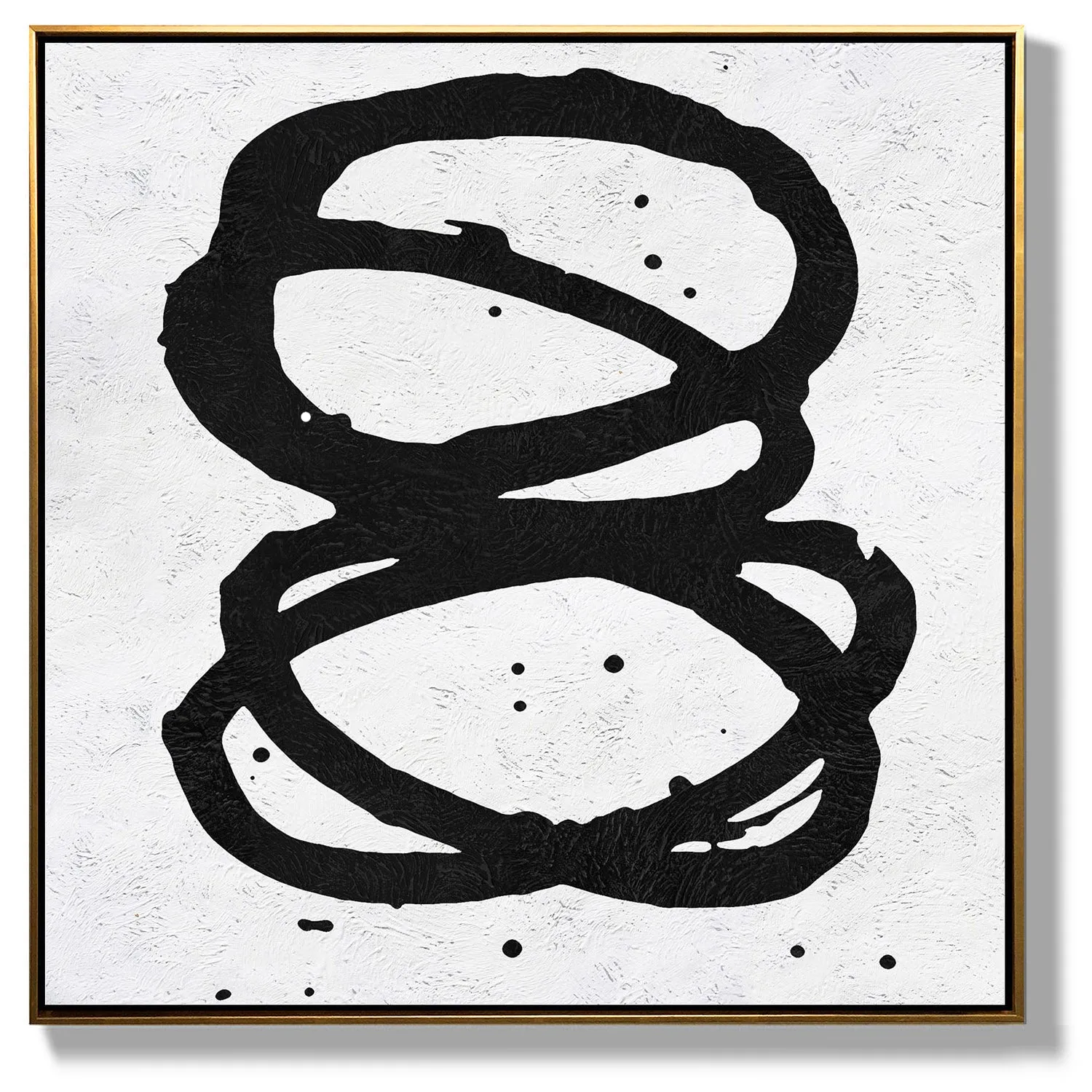 Minimal Black and White Painting MN82A