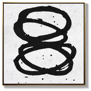 Minimal Black and White Painting MN82A