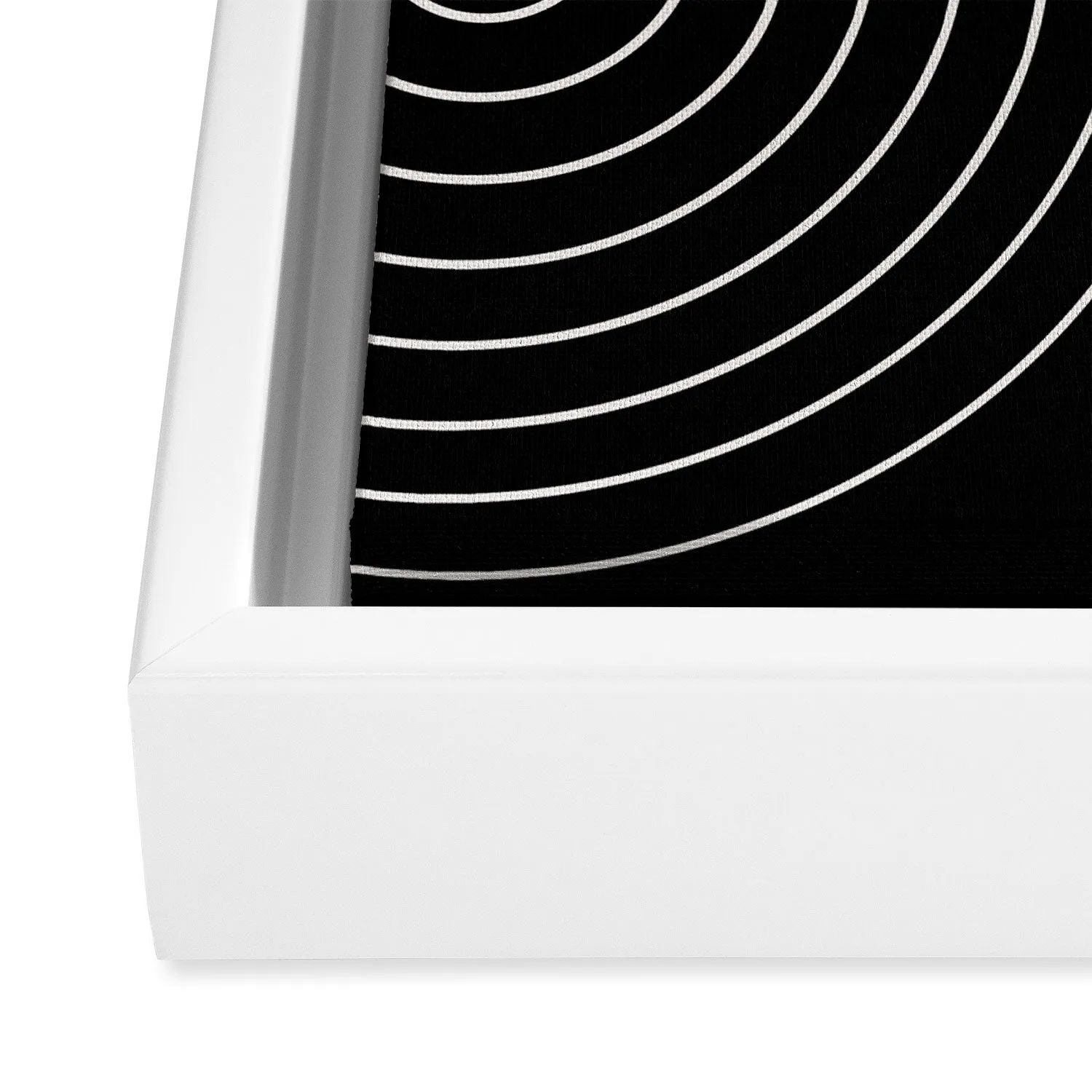 Minimal Line Curvature Black Art Canvas