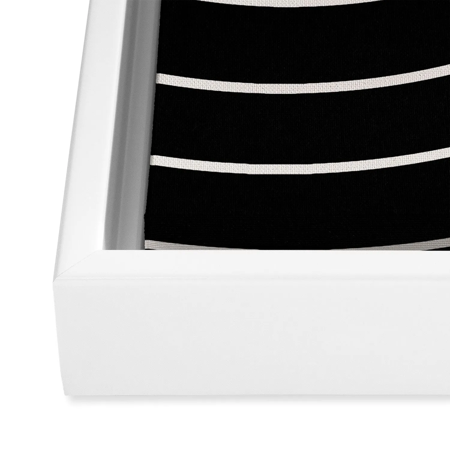 Minimal Line Curvature Black Art Canvas