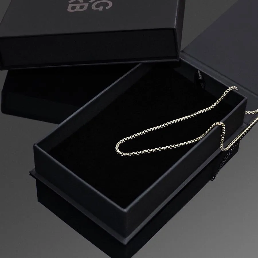 Minimal Silver Box Chain - Necklace