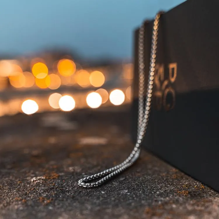 Minimal Silver Box Chain - Necklace