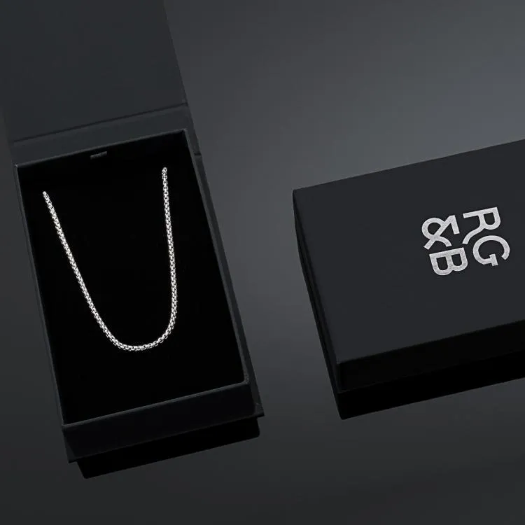 Minimal Silver Box Chain - Necklace