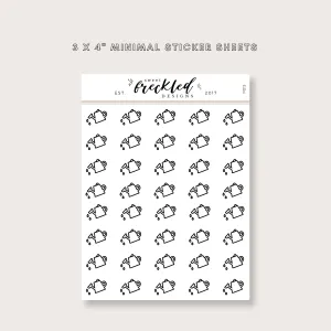 Minimalistic Mini Water Plants Watering Can Stickers