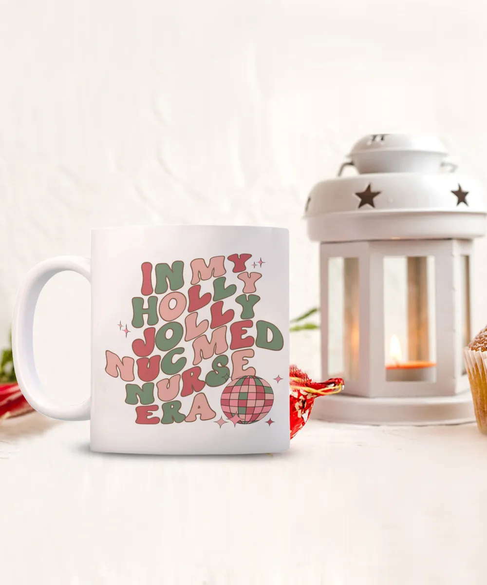 Nuc Med Tech, Radiology, Nuclear Medicine, NM Gift, NMT Gift, NM, Holly Jolly Era Mug Coffee Cup