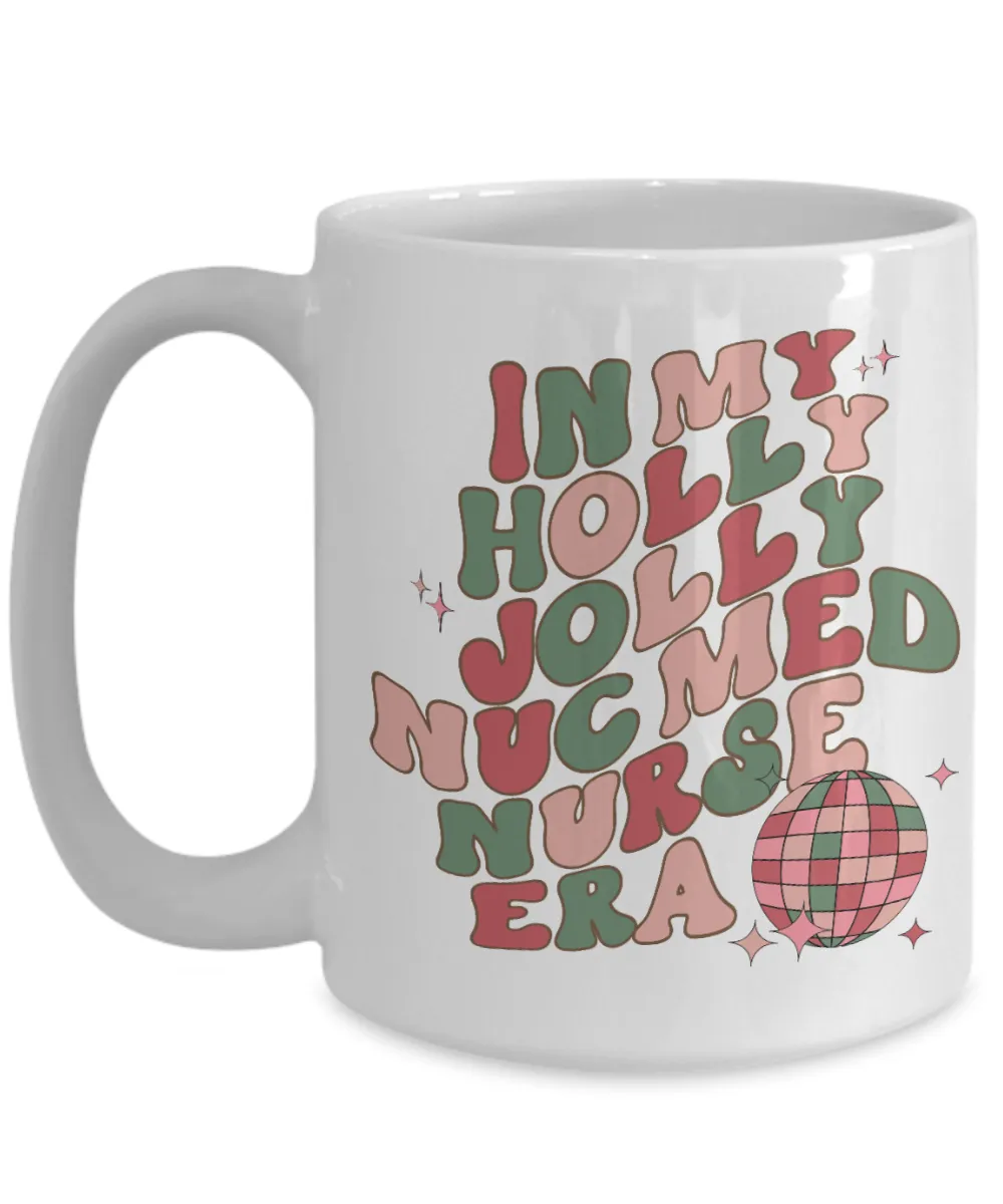 Nuc Med Tech, Radiology, Nuclear Medicine, NM Gift, NMT Gift, NM, Holly Jolly Era Mug Coffee Cup
