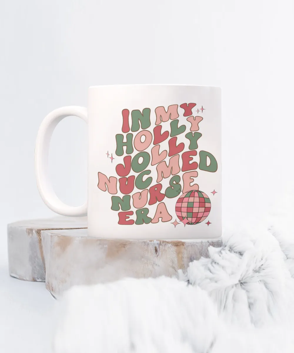 Nuc Med Tech, Radiology, Nuclear Medicine, NM Gift, NMT Gift, NM, Holly Jolly Era Mug Coffee Cup