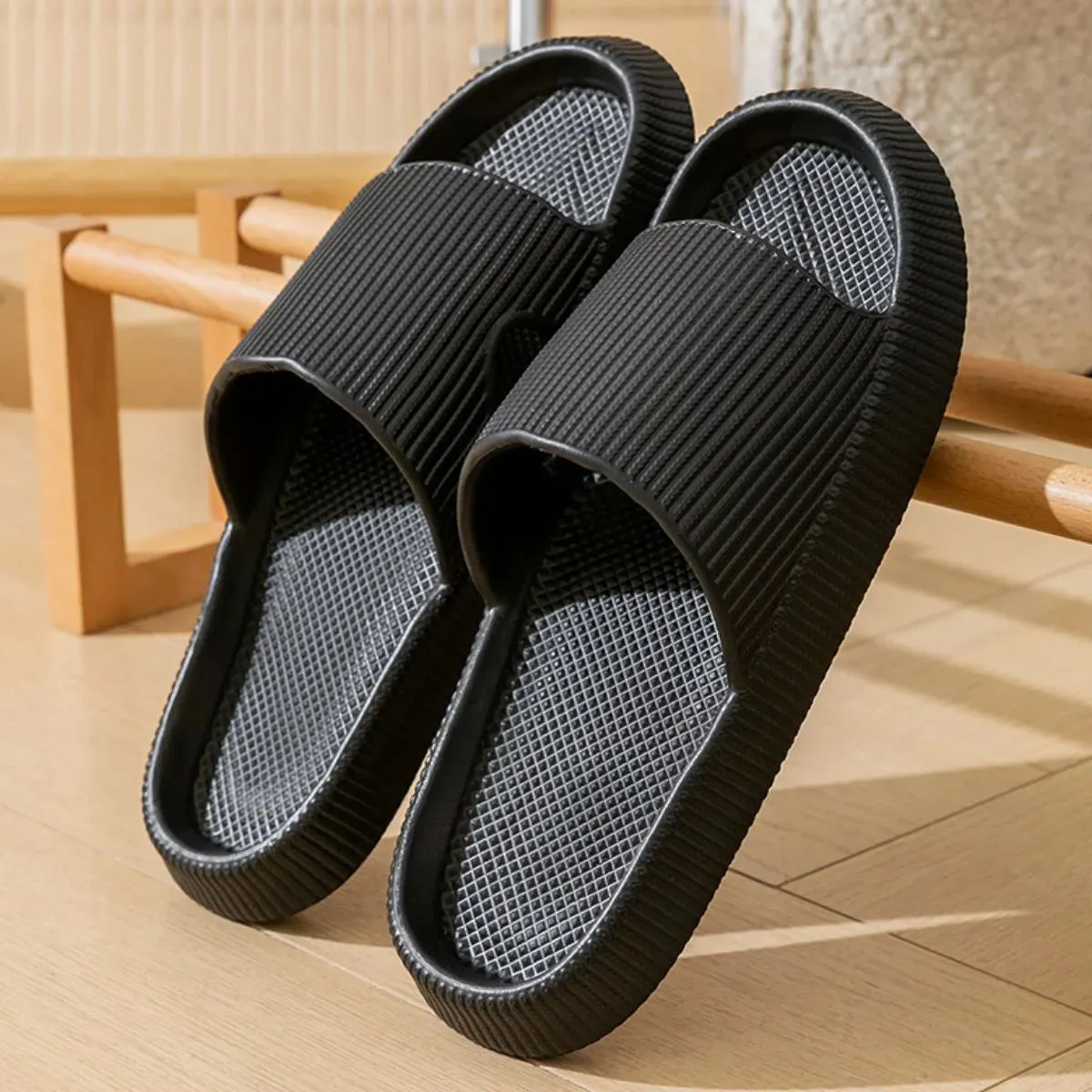Open Toe Platform Slippers