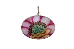 Oval Bold Floral Pendant