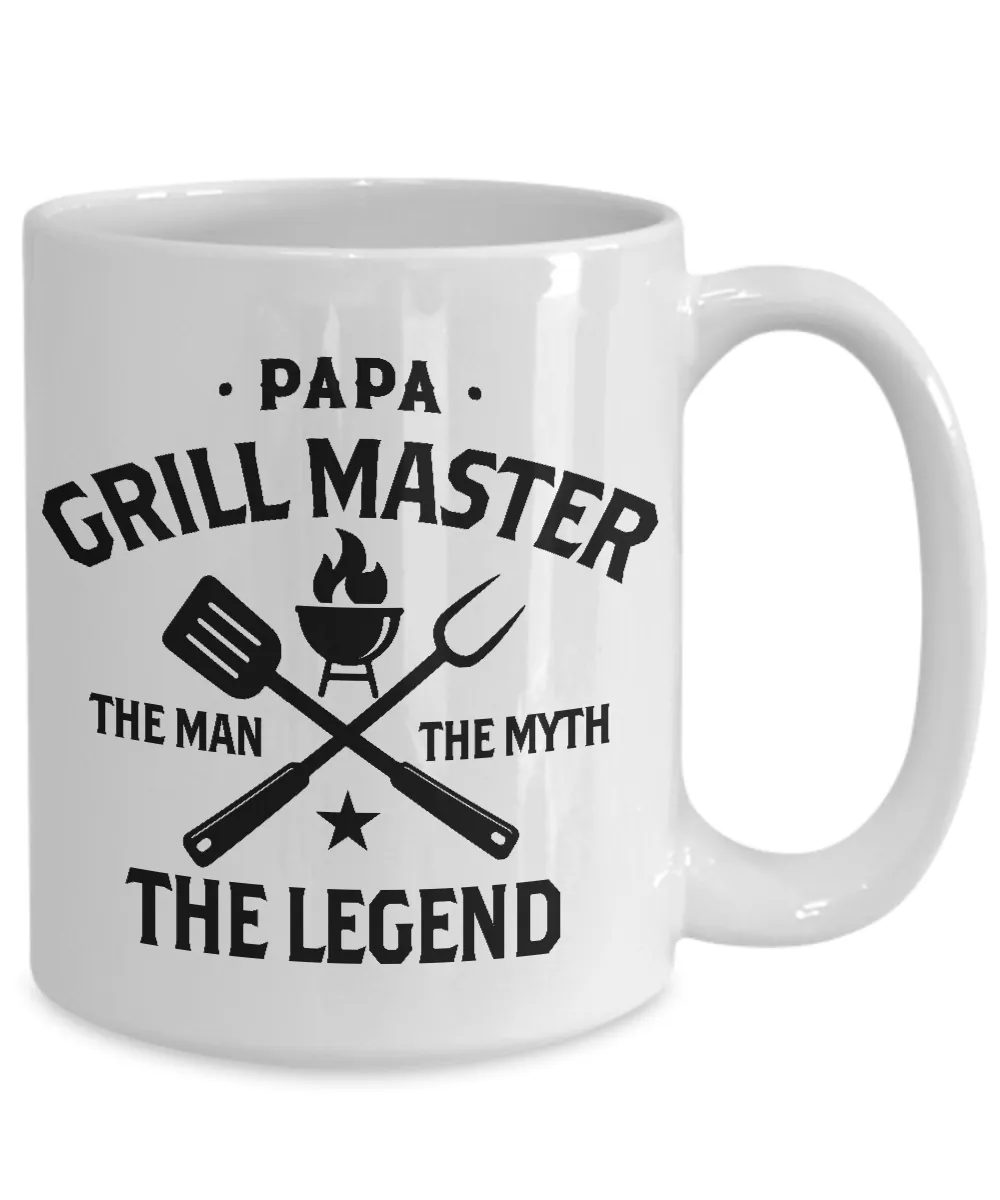 Papa Grillmaster The Man The Myth The Legend Mug Coffee Cup Funny Gift
