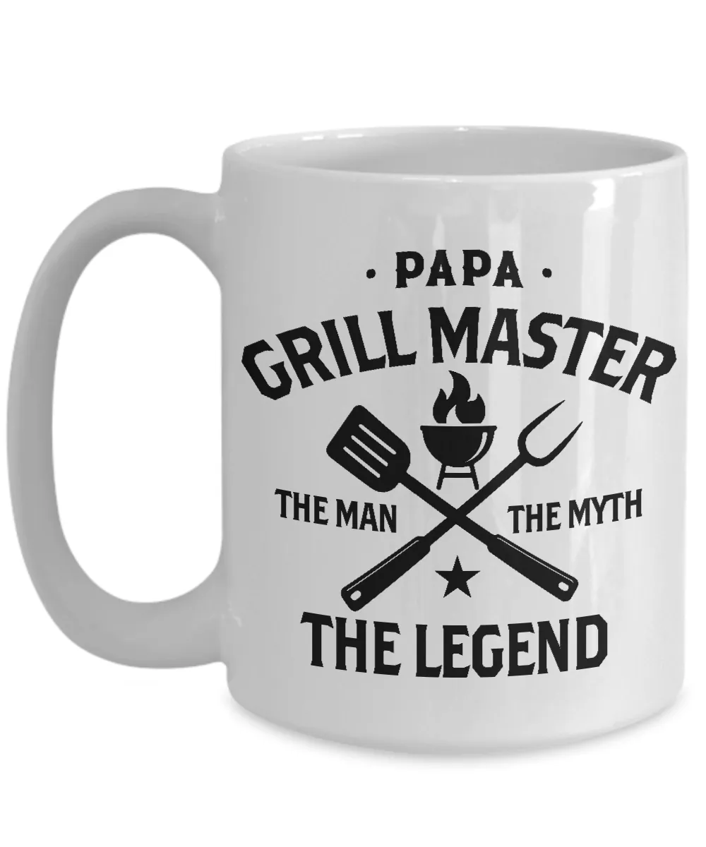 Papa Grillmaster The Man The Myth The Legend Mug Coffee Cup Funny Gift