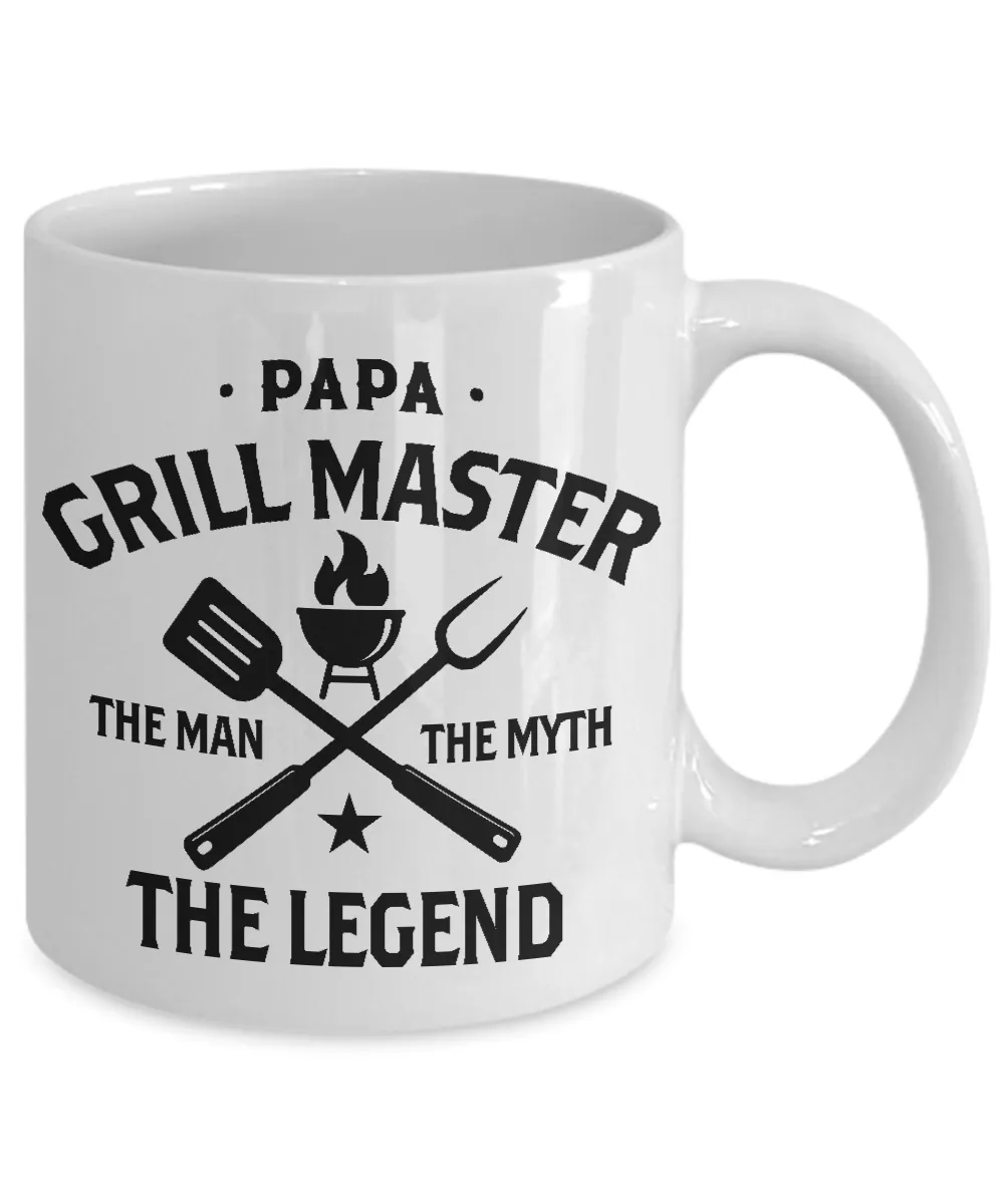 Papa Grillmaster The Man The Myth The Legend Mug Coffee Cup Funny Gift