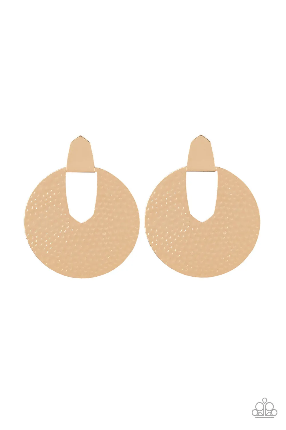 Paparazzi Bold Intentions - Gold Earrings