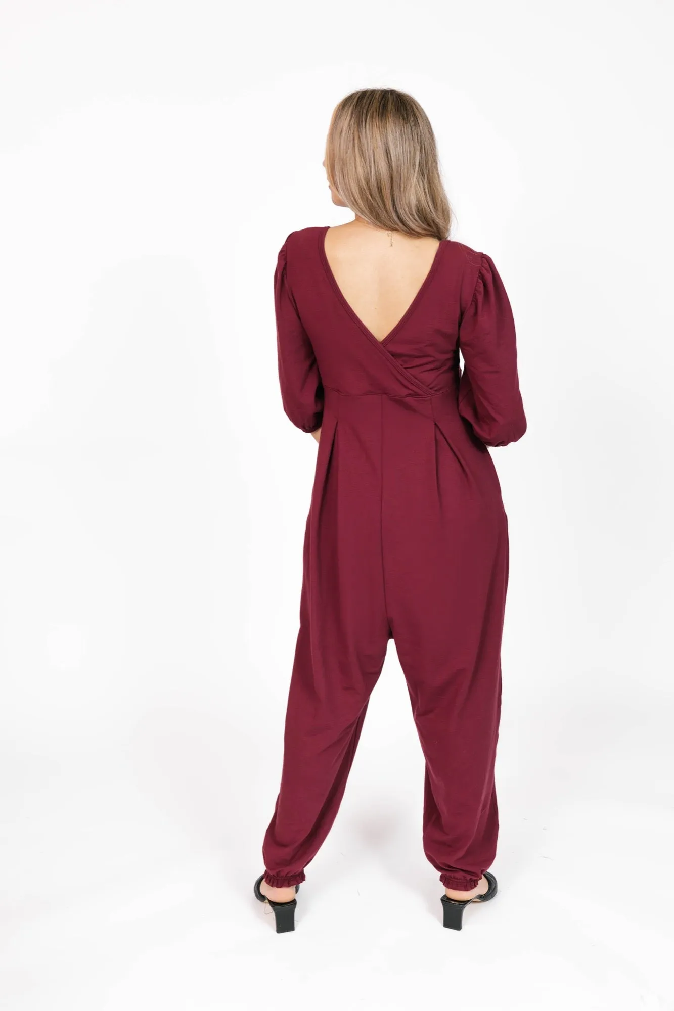 Payton Romper in Bold Burgundy