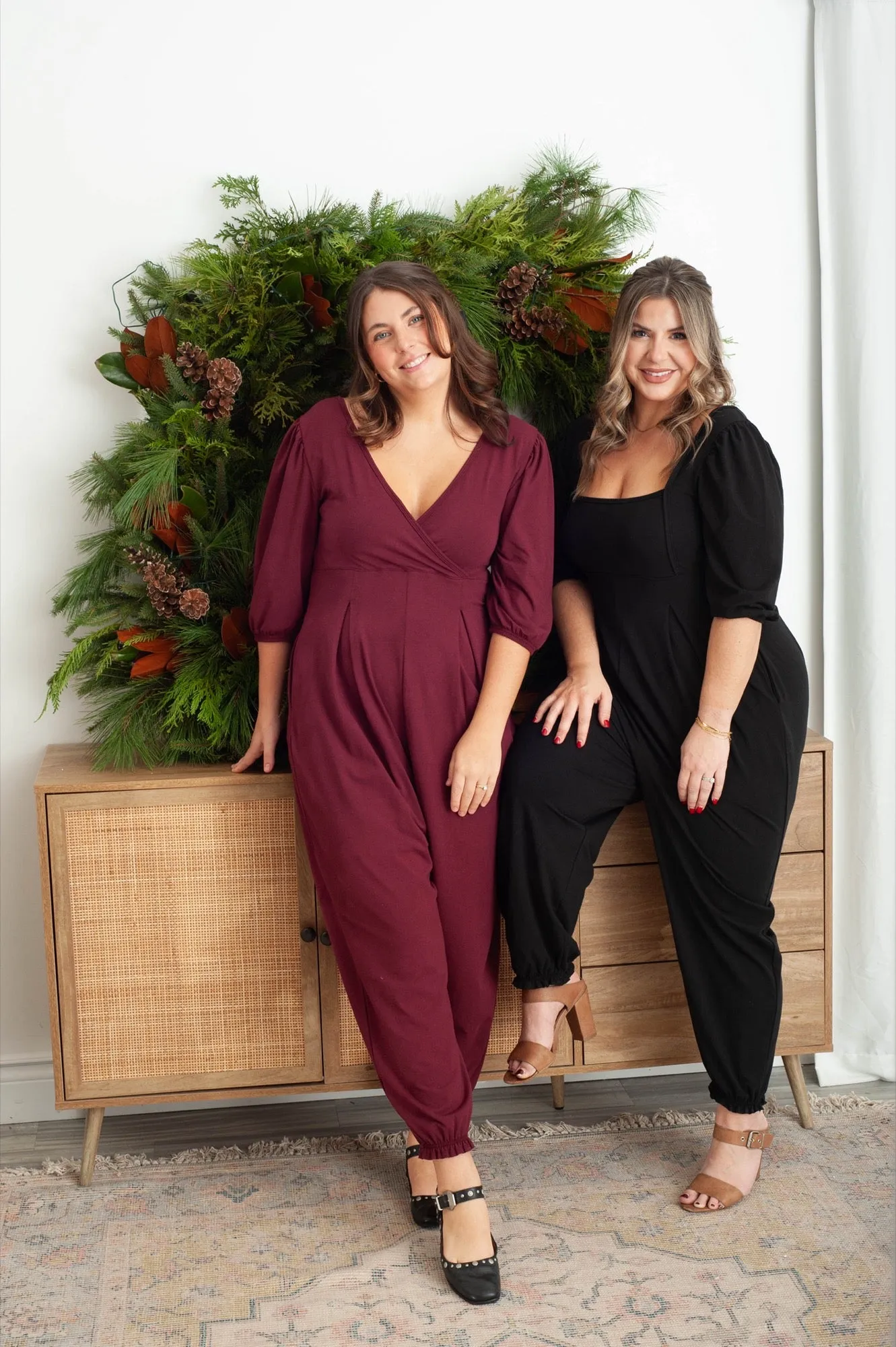 Payton Romper in Bold Burgundy
