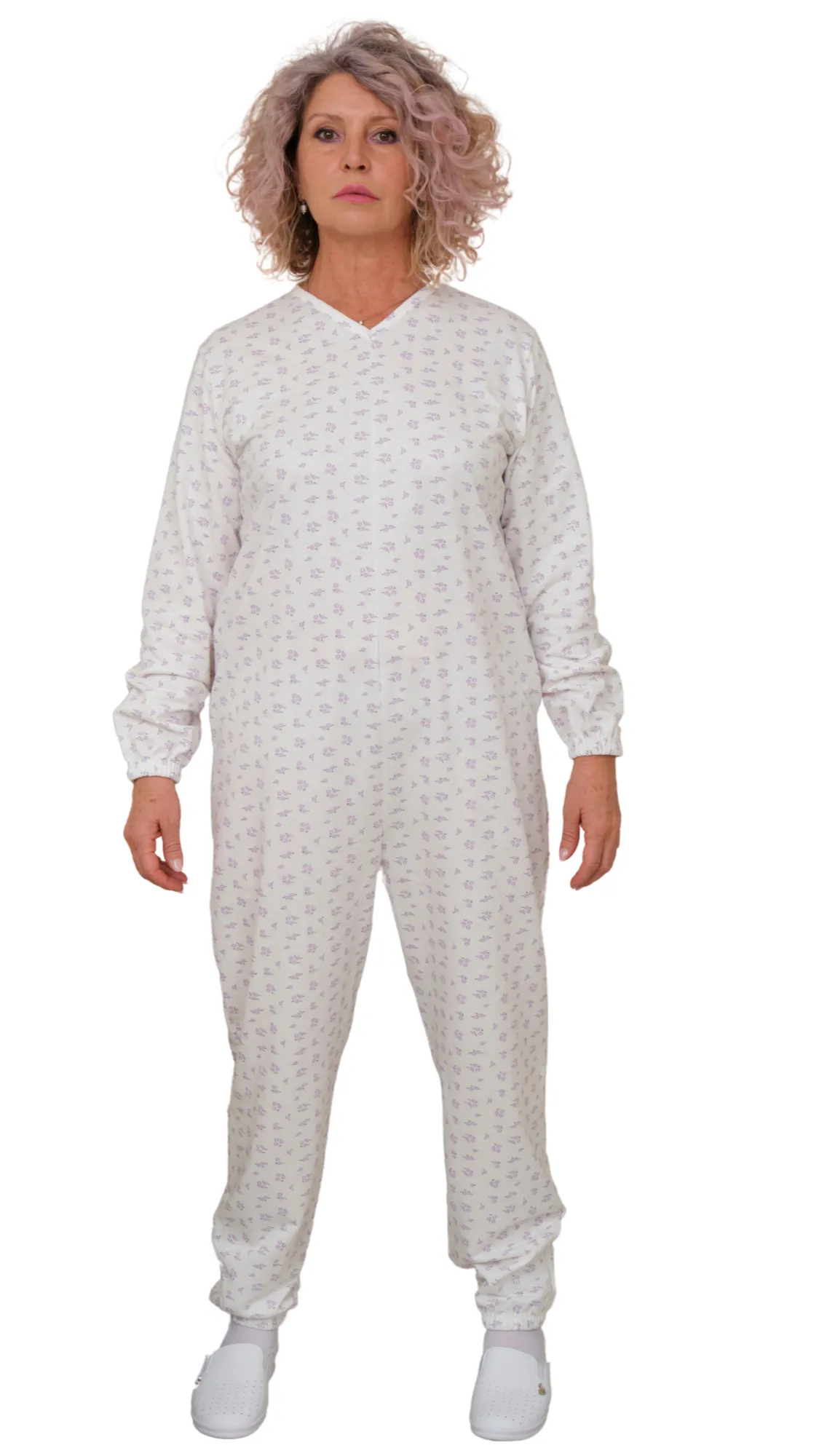 Pigiama Sanitario Manica Lunga Felpato Invernale Unisex colore Unico 100% cotone - 9012-F