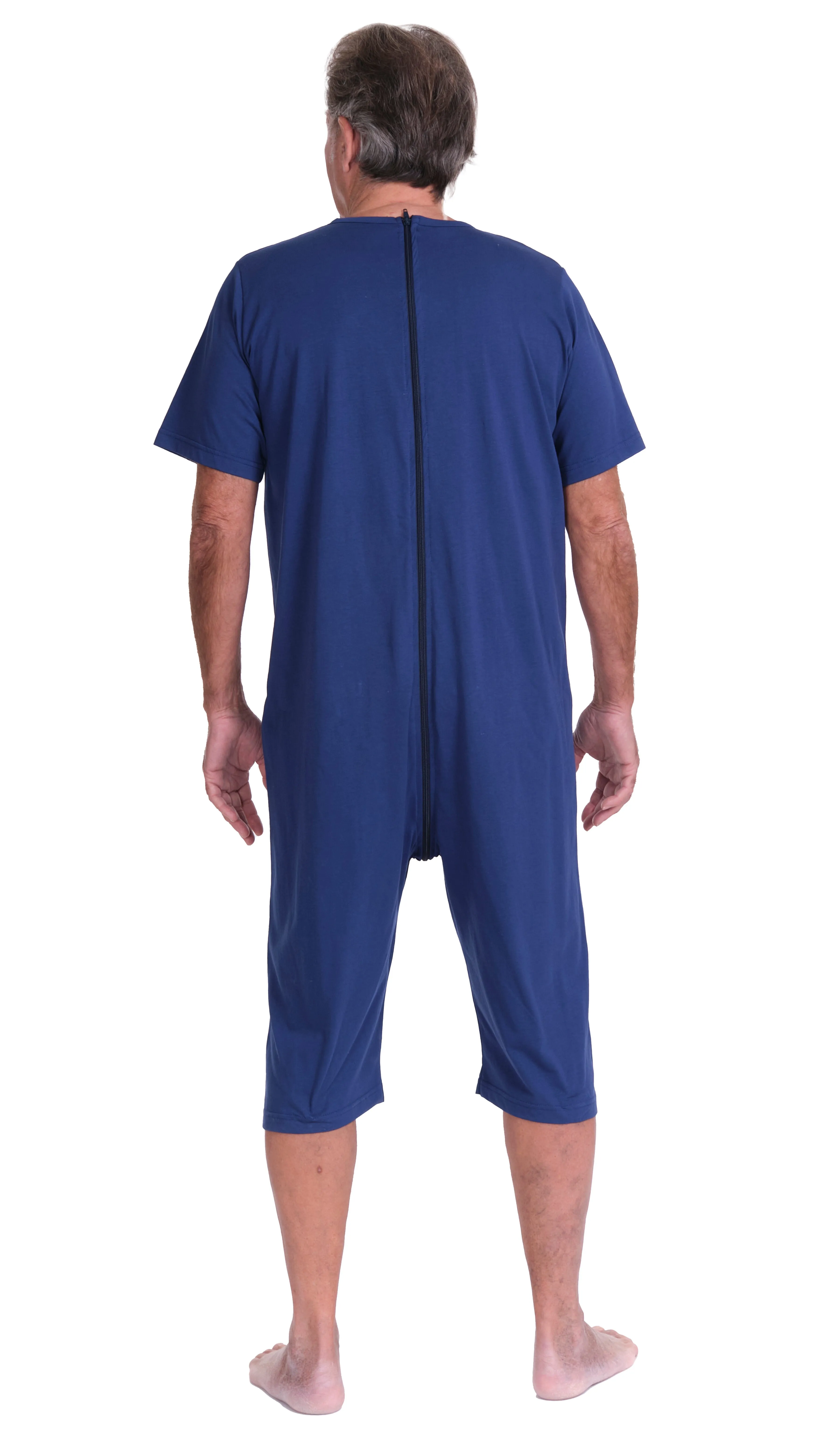 Pigiama Sanitaro Salute con Zip continua maniche corte e pantalone corto - 9078 MC PC