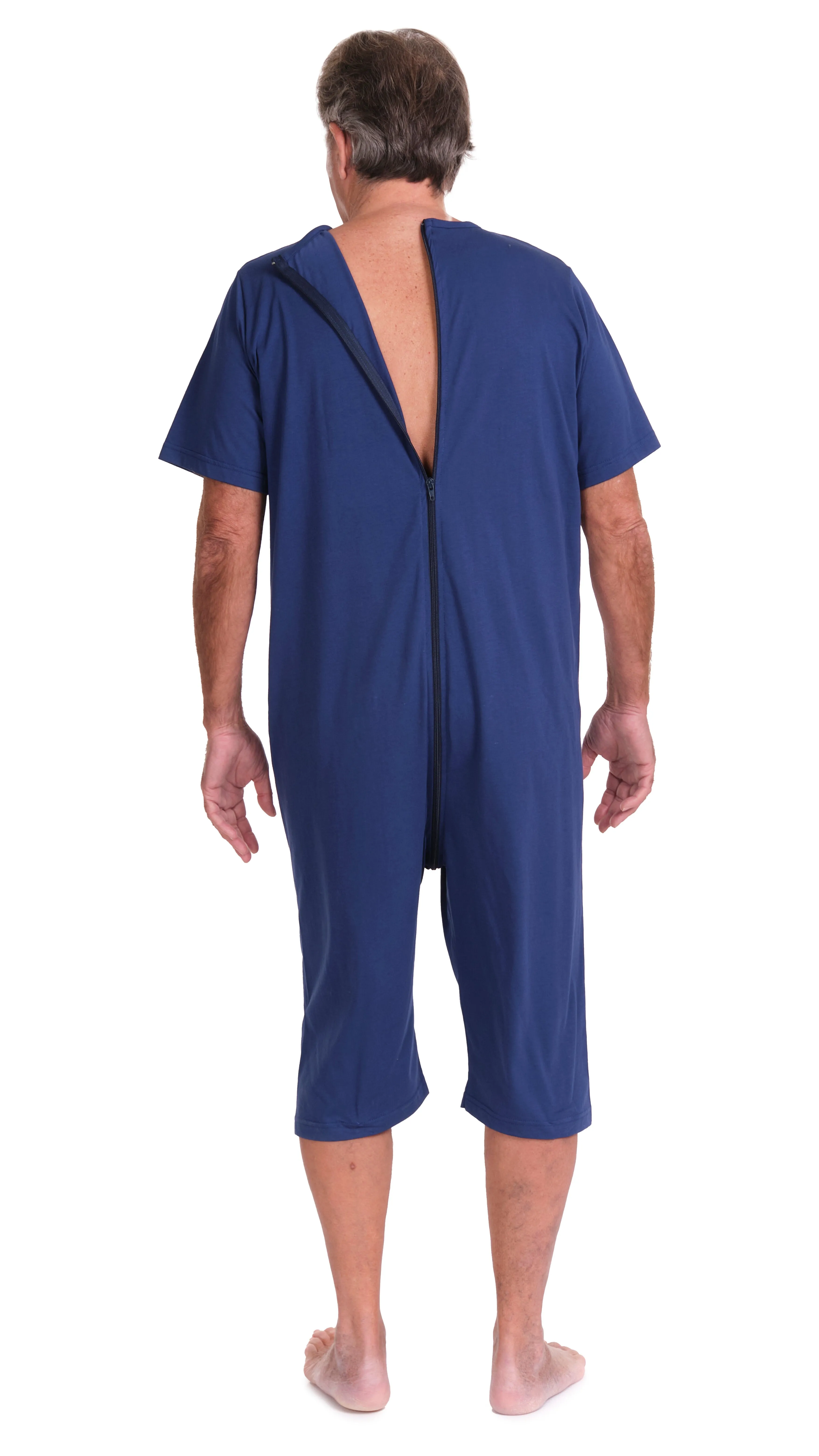Pigiama Sanitaro Salute con Zip continua maniche corte e pantalone corto - 9078 MC PC