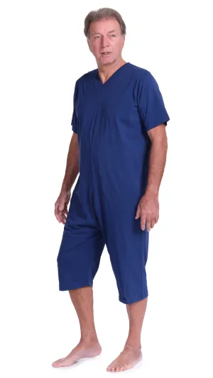Pigiama Sanitaro Salute con Zip continua maniche corte e pantalone corto - 9078 MC PC