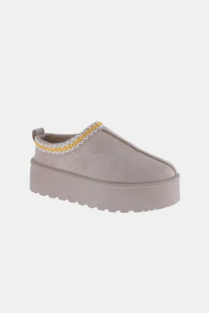 Platform Embroidered Trim Slip-On Boots – Bold, Boho Vibes