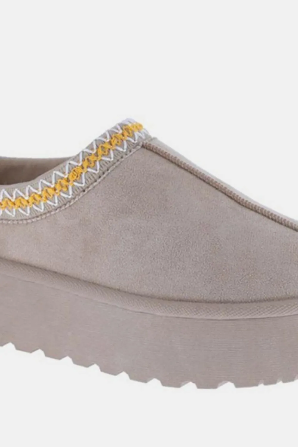 Platform Embroidered Trim Slip-On Boots – Bold, Boho Vibes