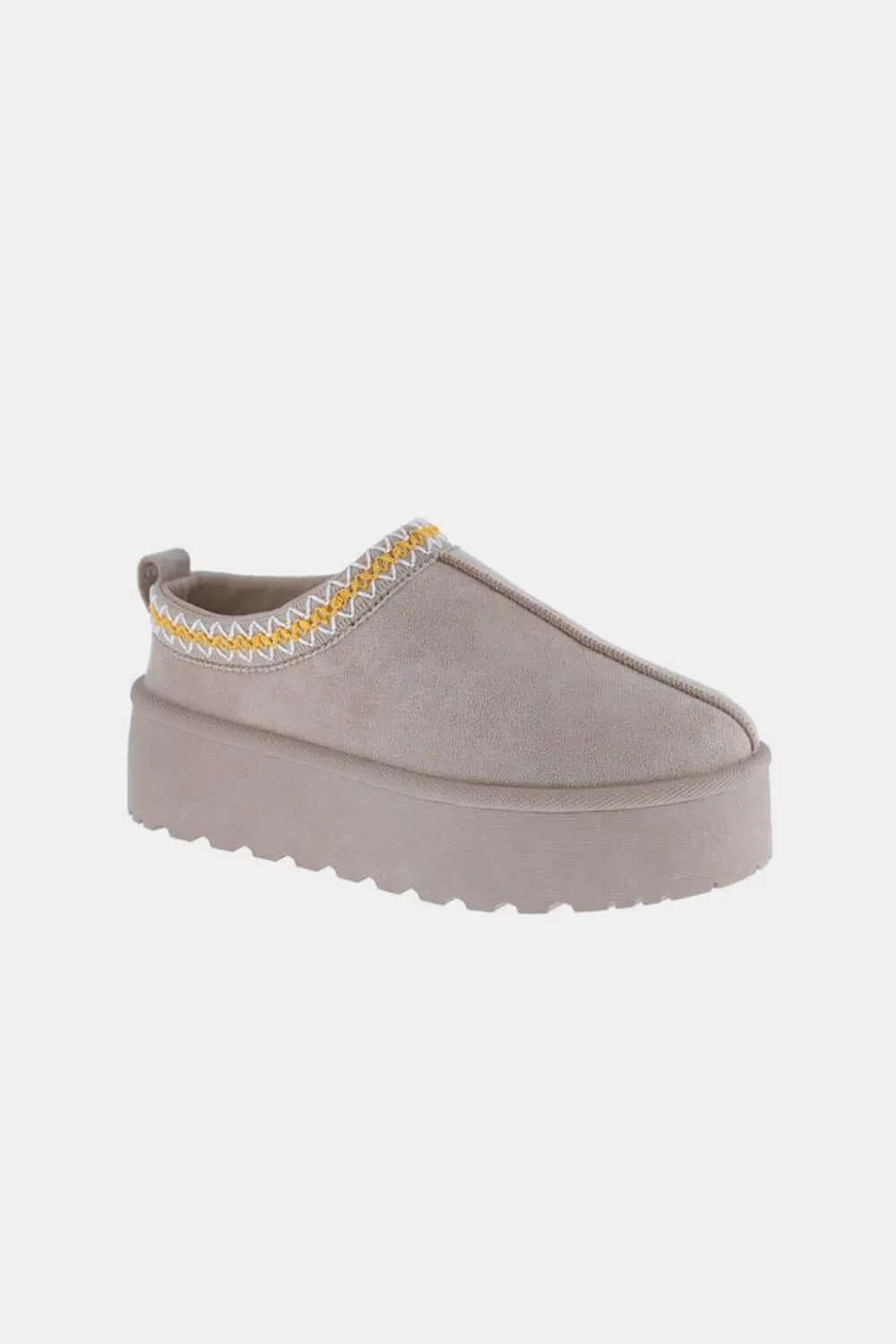 Platform Embroidered Trim Slip-On Boots – Bold, Boho Vibes