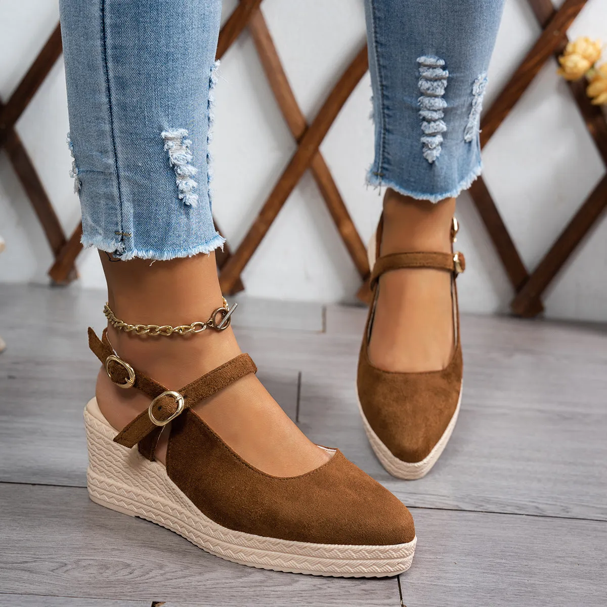 Point Toe Block Heels Pumps