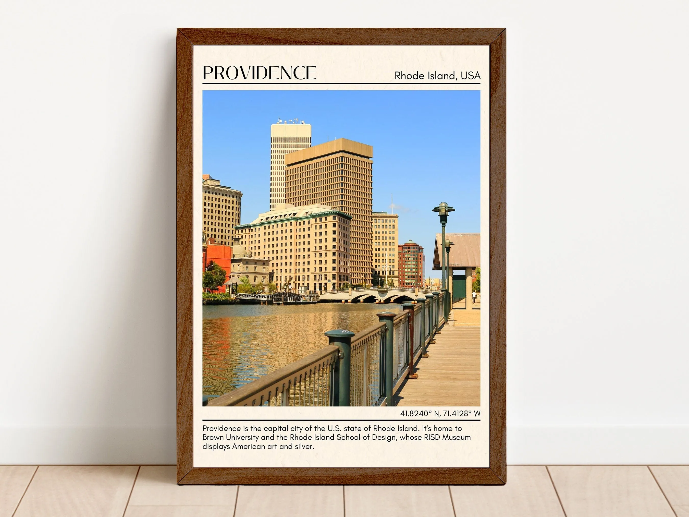 Providence Minimal Wall Art, Rhode Island, USA