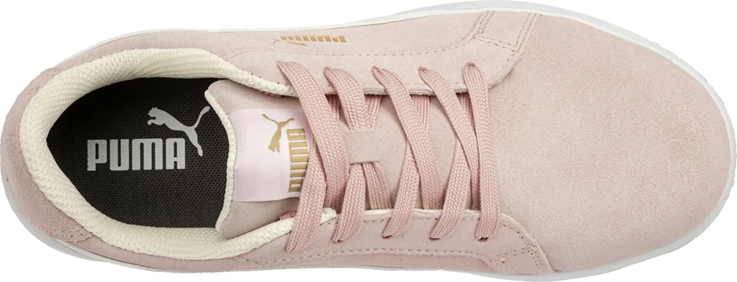 Puma Safety Womens Iconic Low ASTM Pink Suede Work Shoes