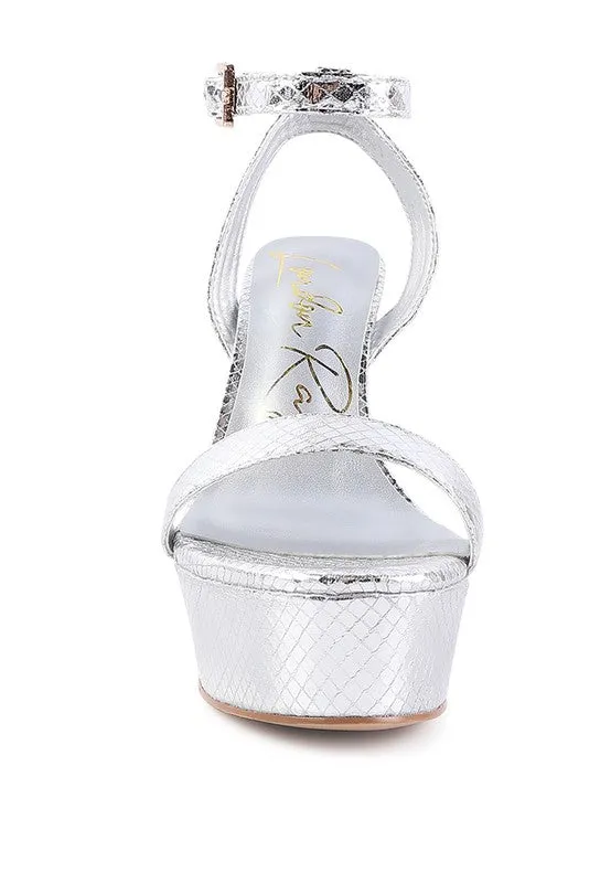 Queen Bee Rhinestone Heeled Sandals