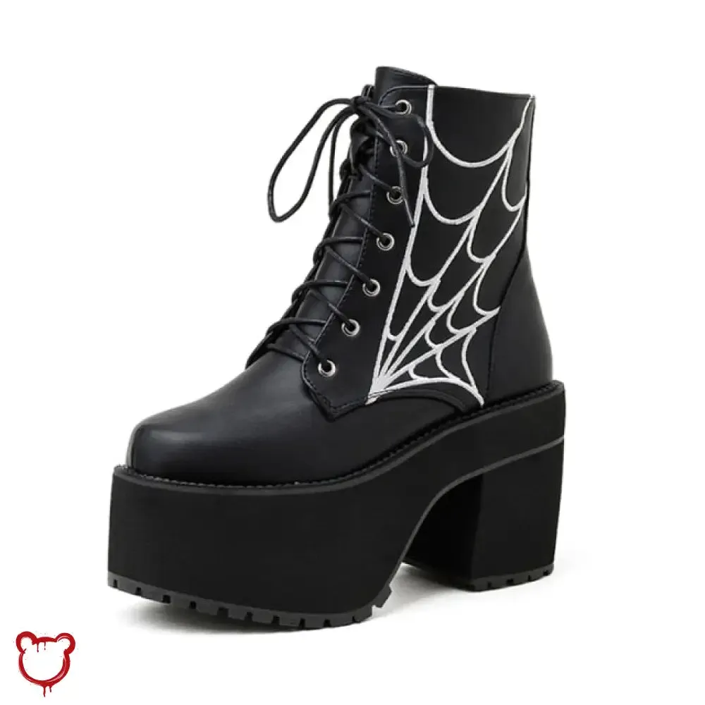 "Black Cobweb Boots"