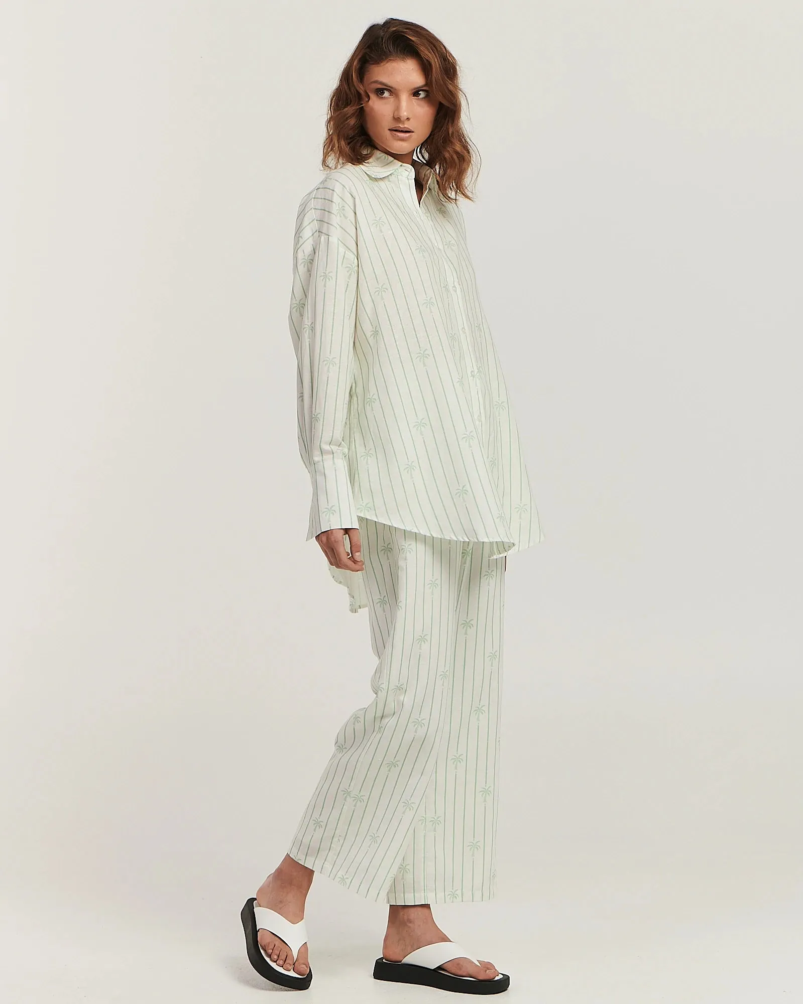 Rita Shirt Palm Stripe