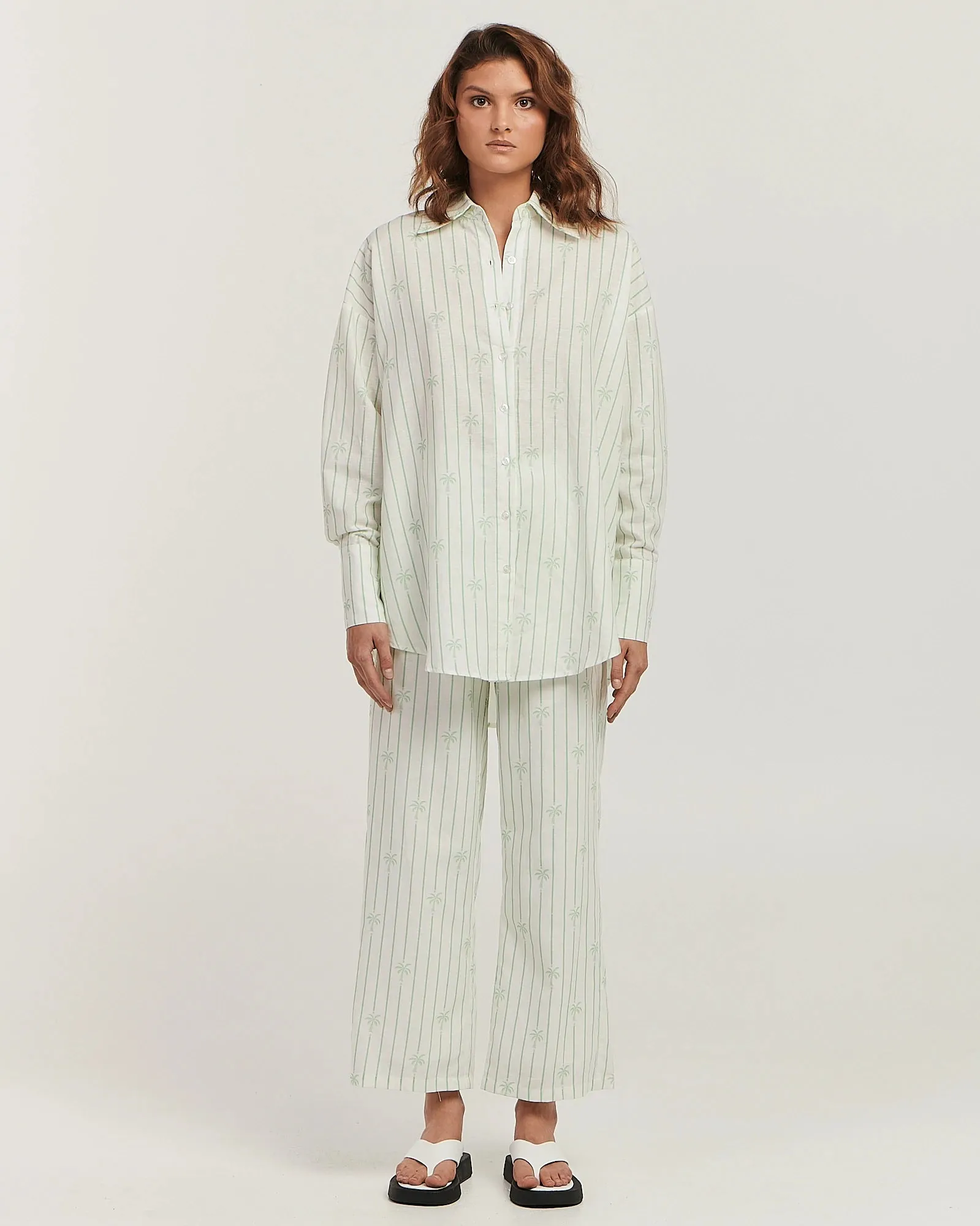 Rita Shirt Palm Stripe