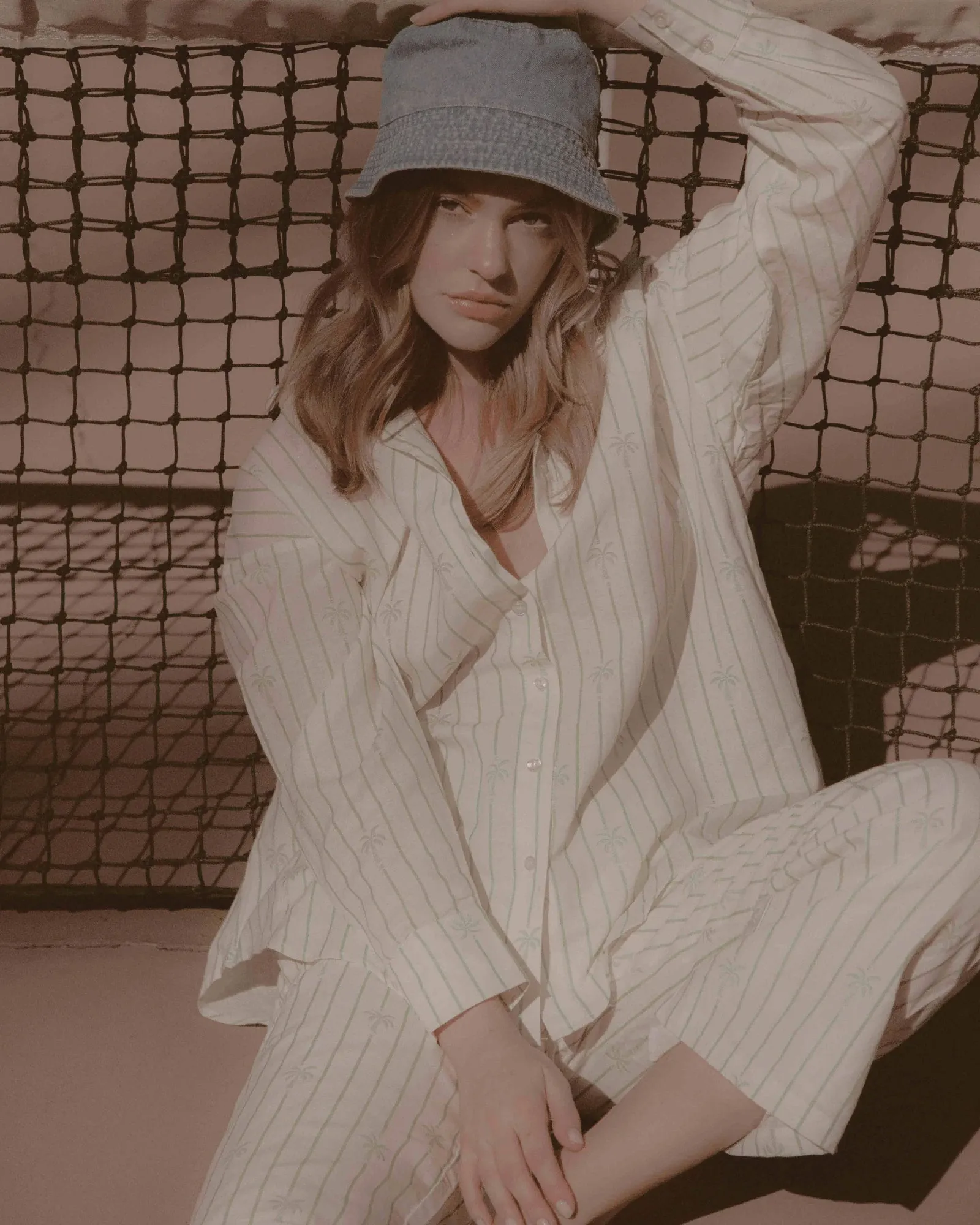 Rita Shirt Palm Stripe