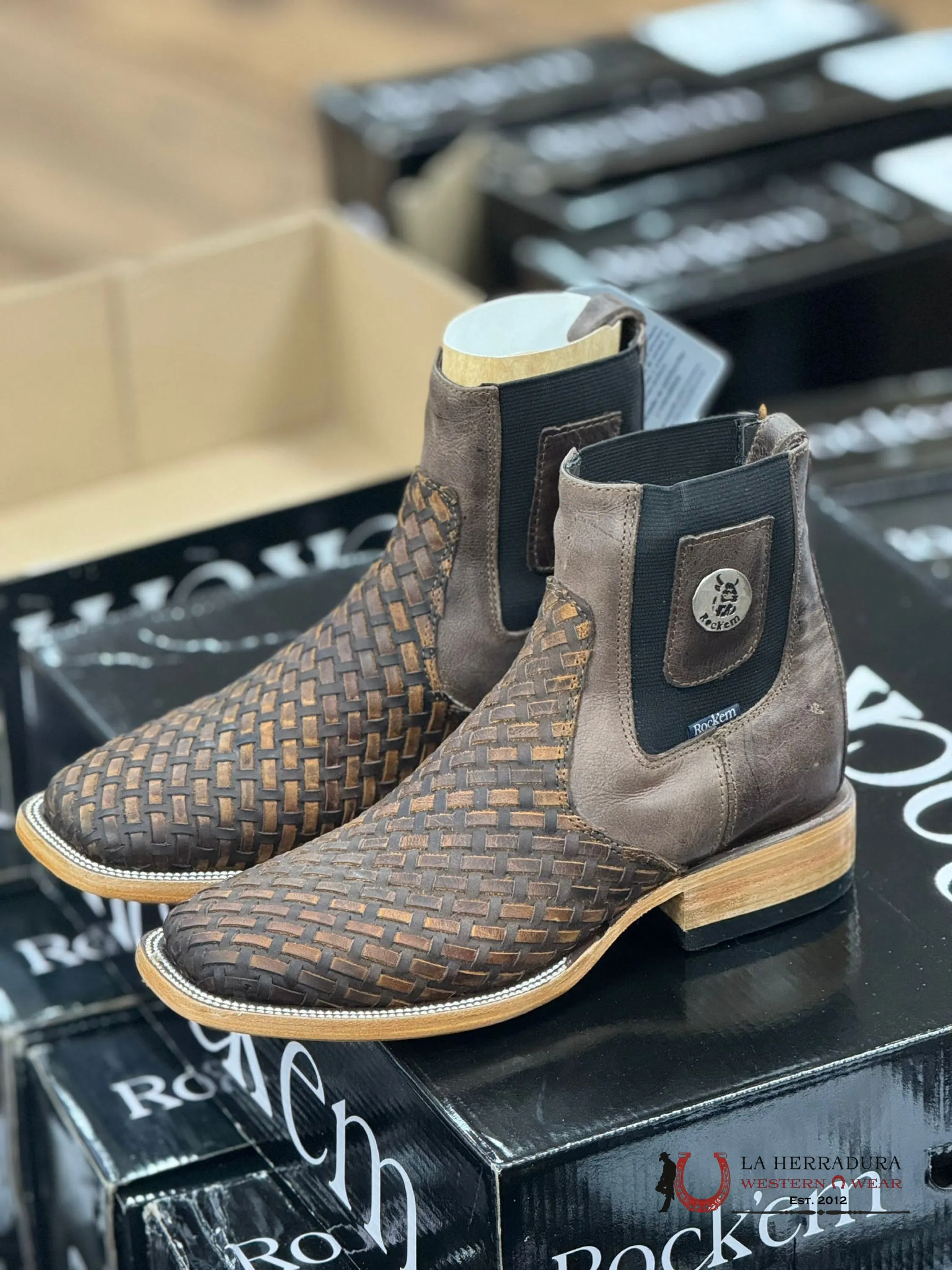 ROCK’EM EST SHORT BOOT HUNGRIA CRAZY CHOCO EBANO HONEY