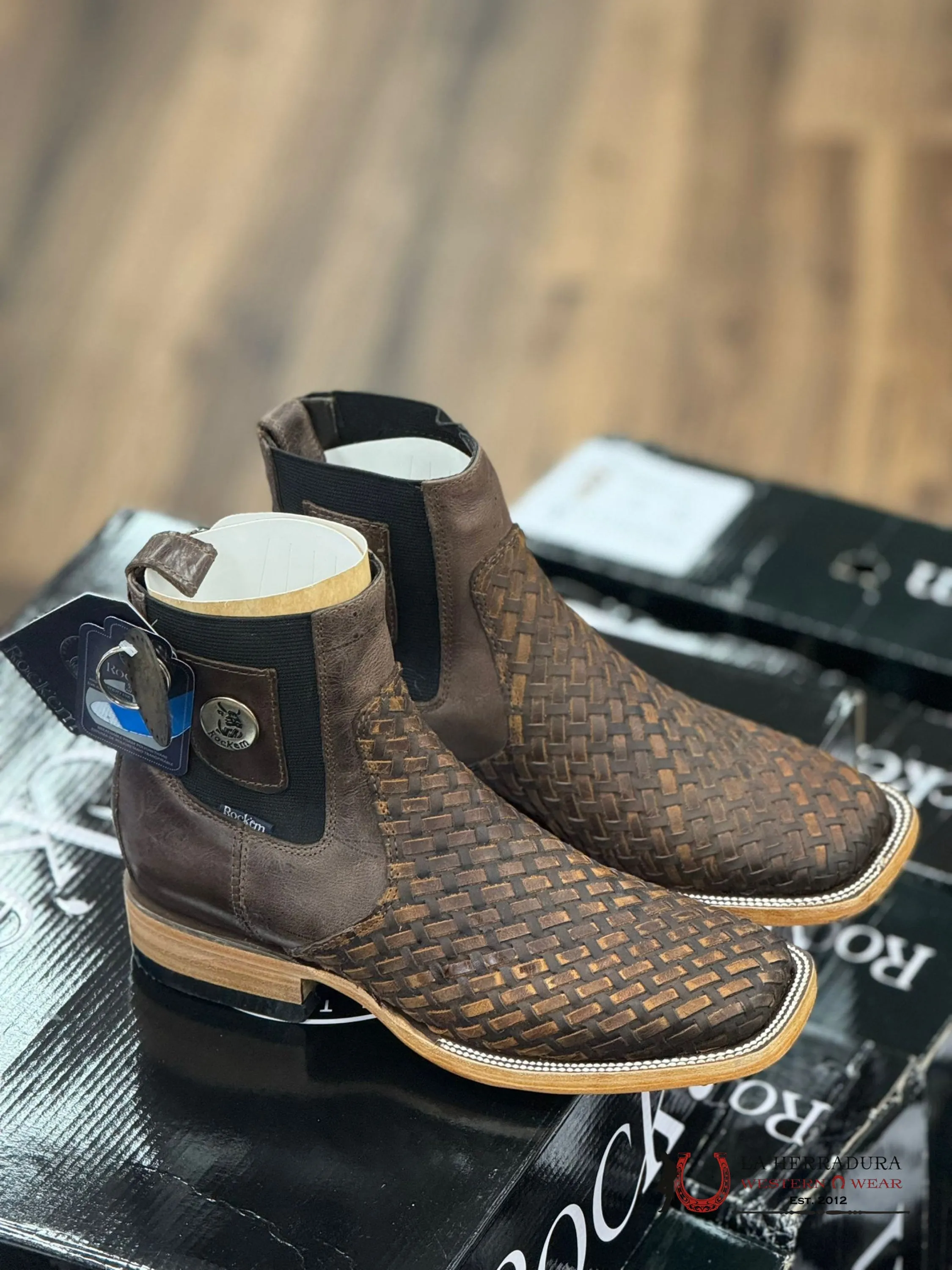 ROCK’EM EST SHORT BOOT HUNGRIA CRAZY CHOCO EBANO HONEY
