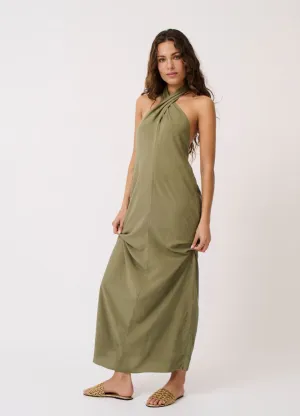 Sabrina Halter Dress - Palm
