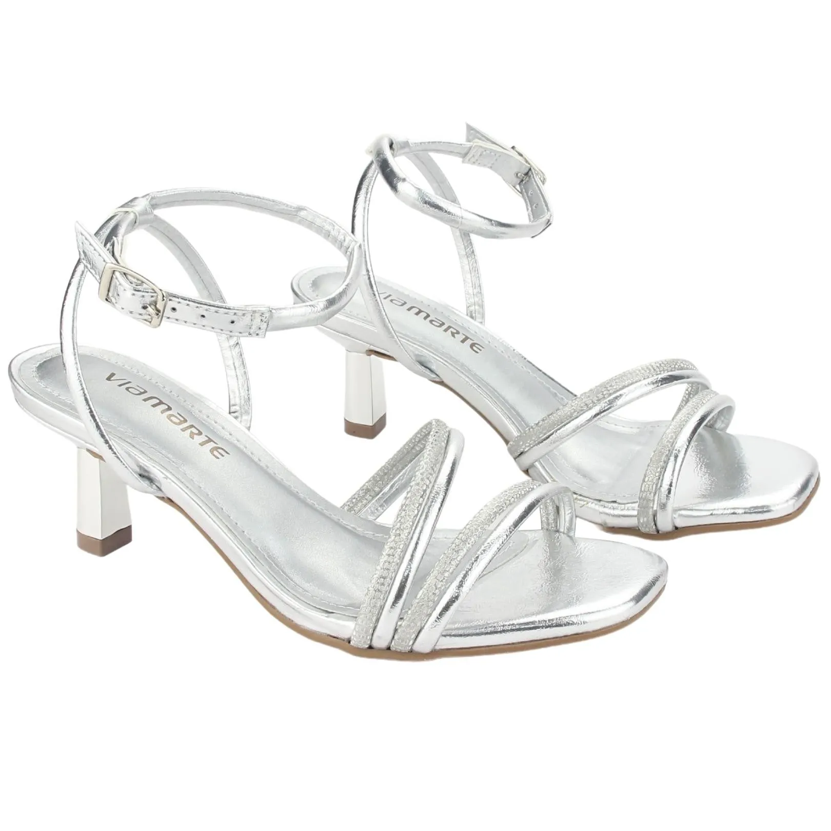 Sandalia Via Marte Mujer 23-18505 Prata Casual