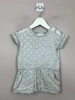 Seed Grey spot jersey dress 2y