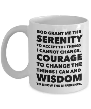 Serenity Prayer Ceramic Coffee Mug