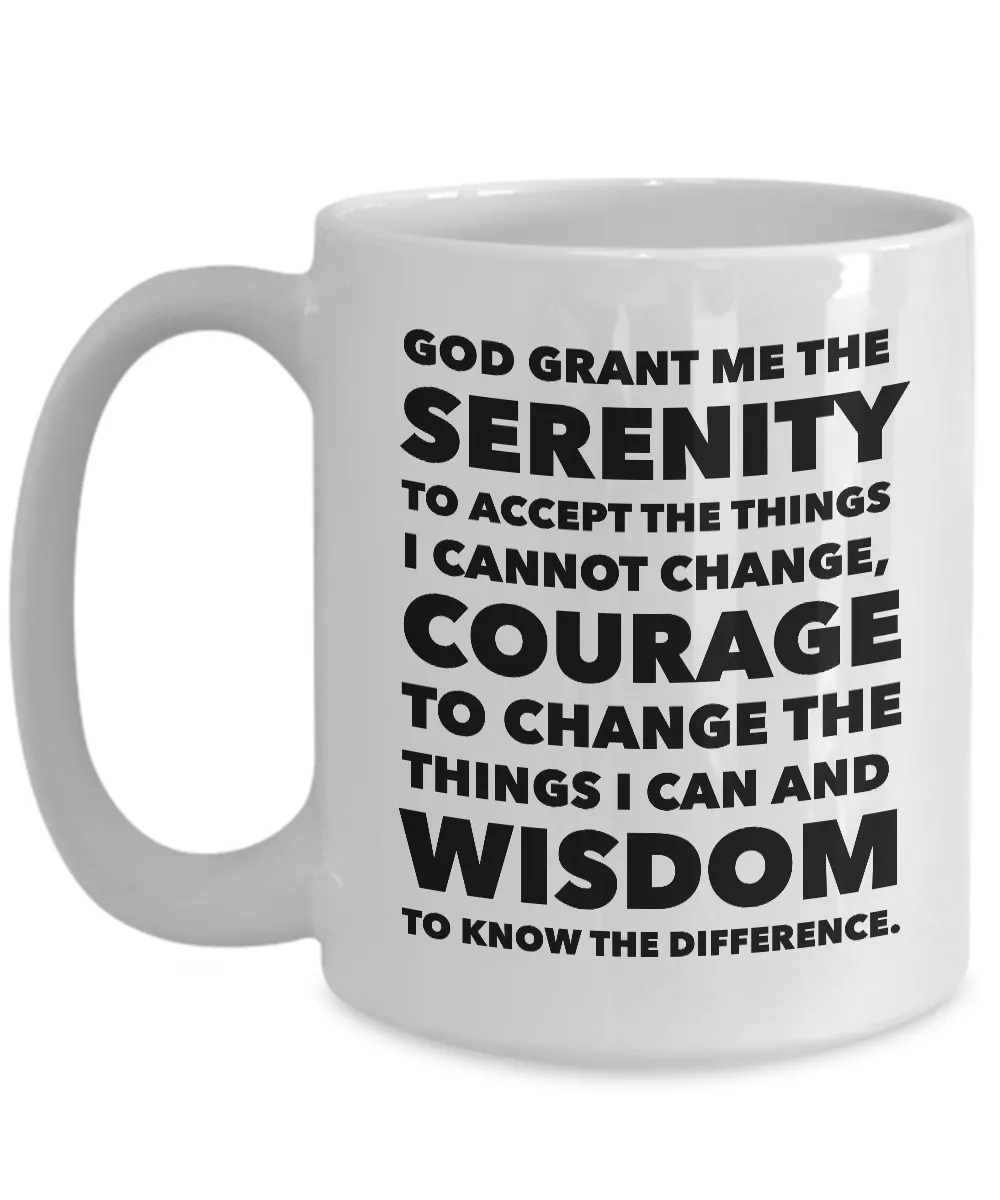 Serenity Prayer Ceramic Coffee Mug