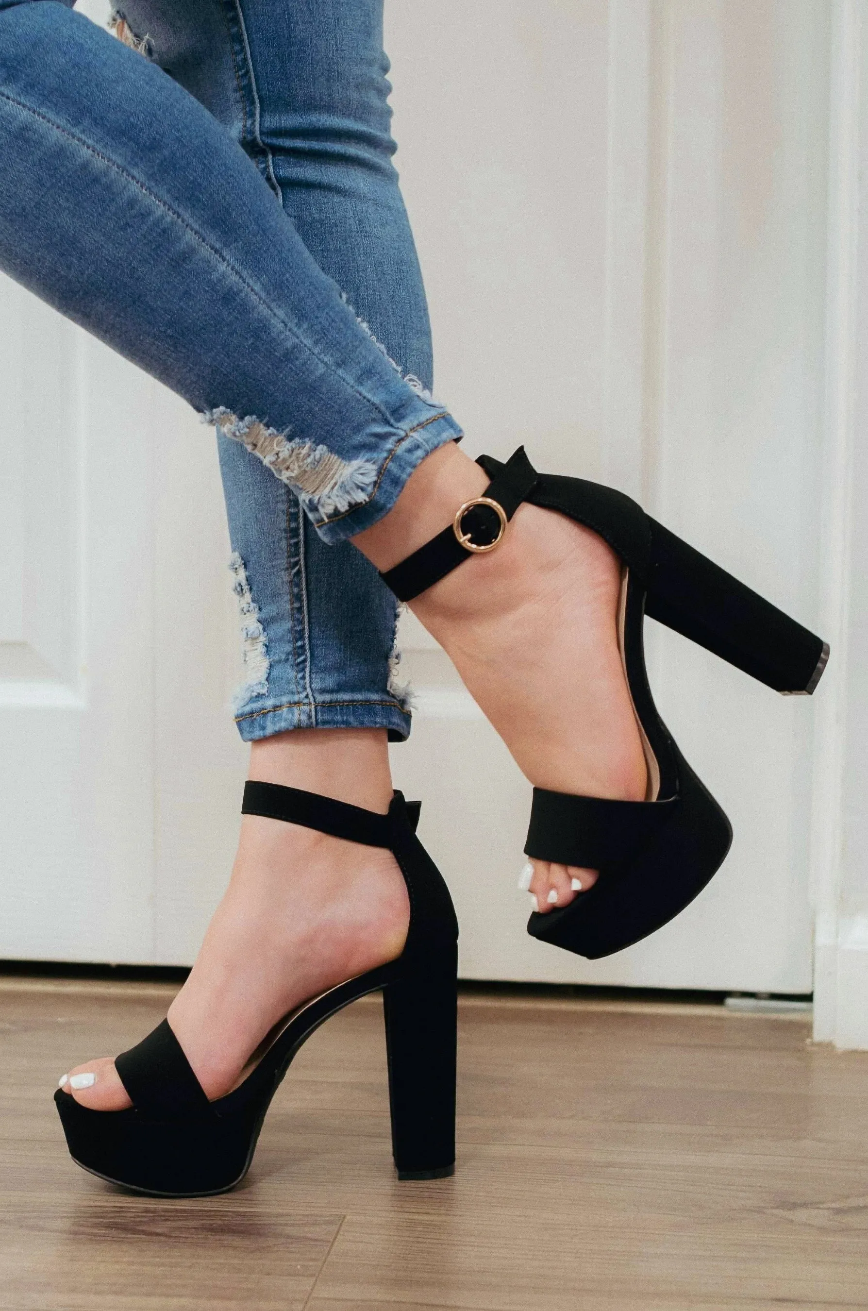 Shocking - Ankle Strap Platform High Heels