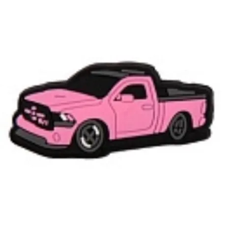 SHOE CHARMS - PINK PICK UP TRUCK