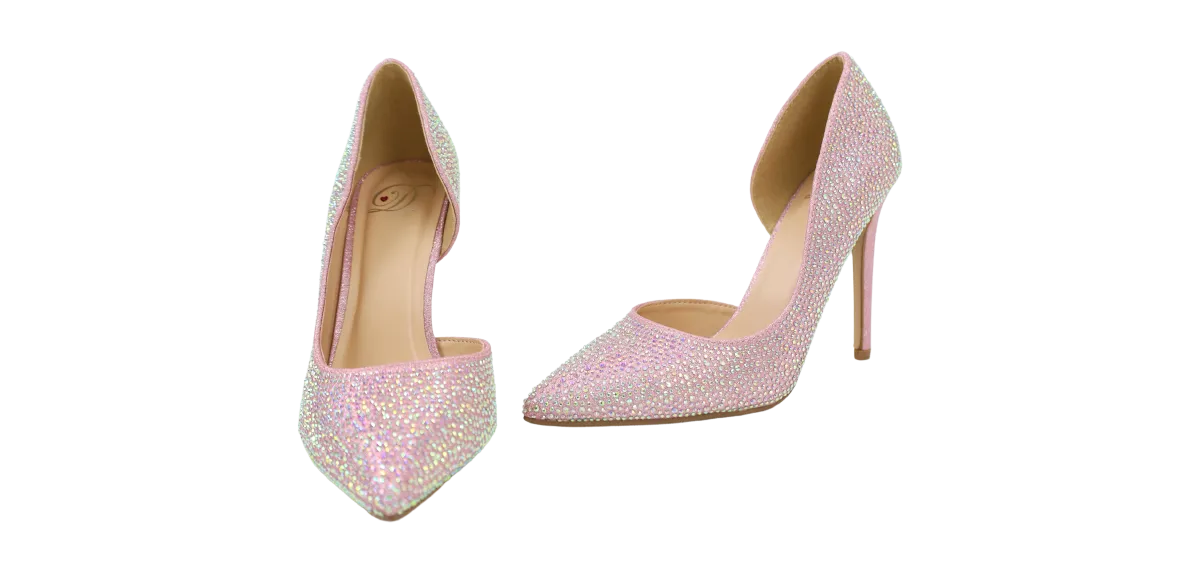 Showstopper Rhinestone Stilettos -Pink