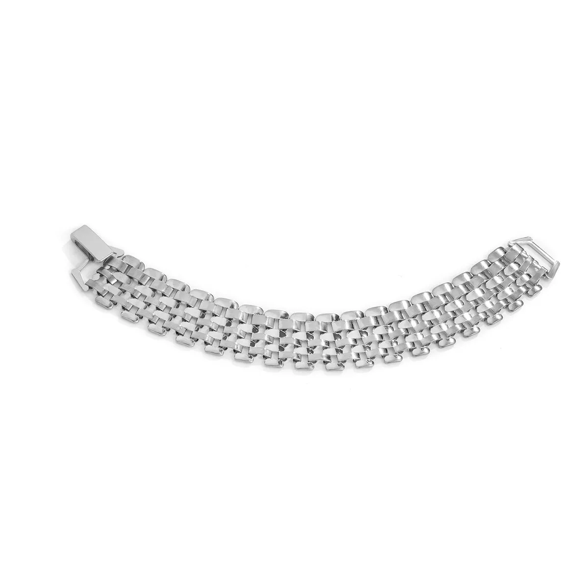 Silver-Plated Panther-Chain Bracelet