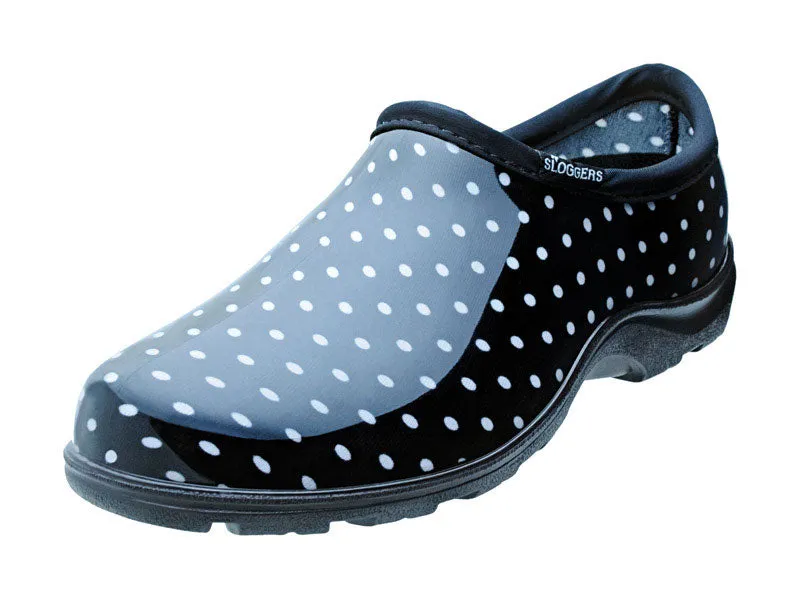 Sloggers Women's Garden/Rain Shoes 10 US Black Polka Dot