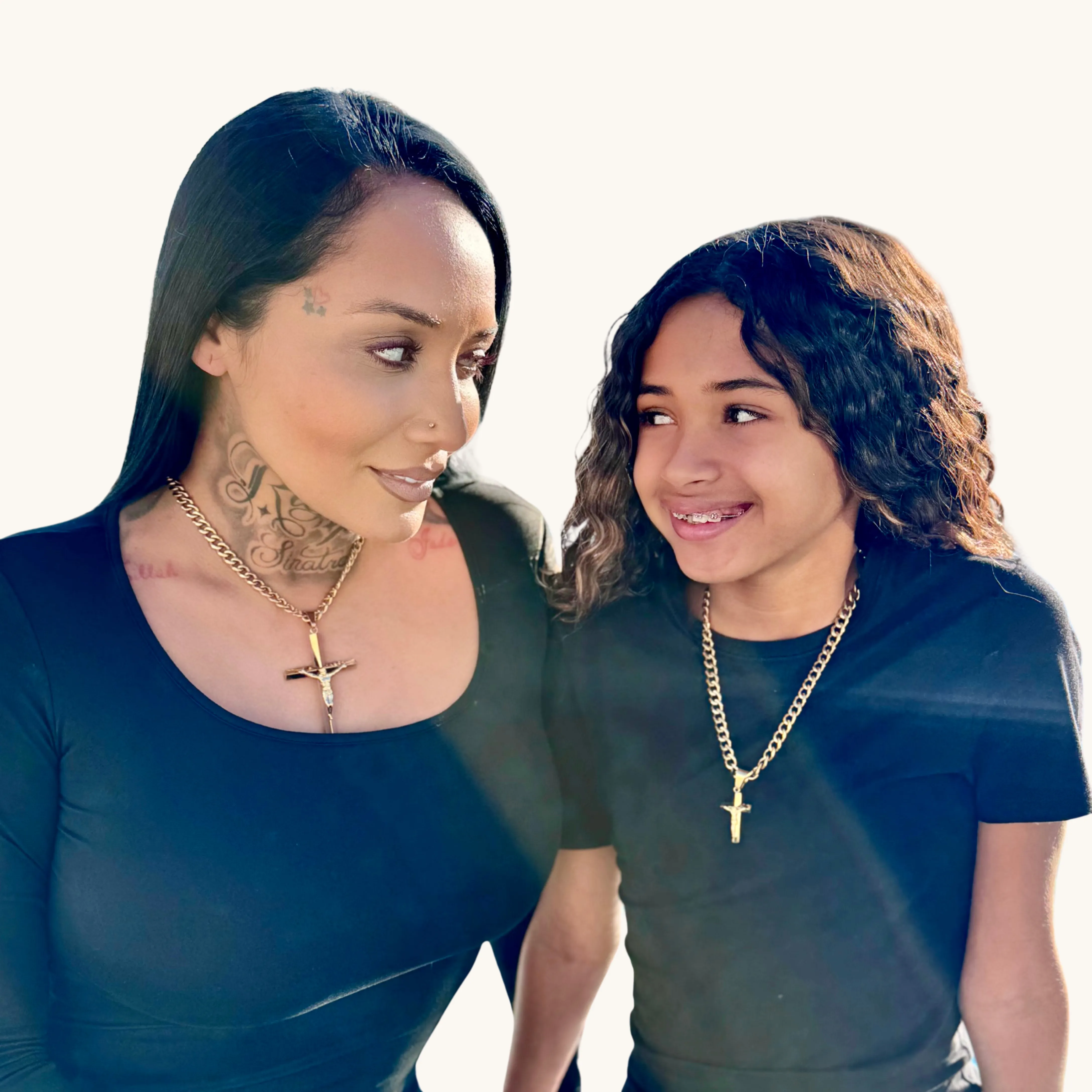 Small Gold Bold Crucifix Necklace