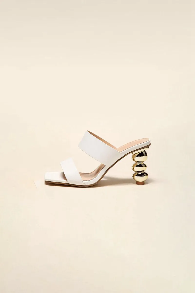 Square Toe Shaped Gourd High Heels
