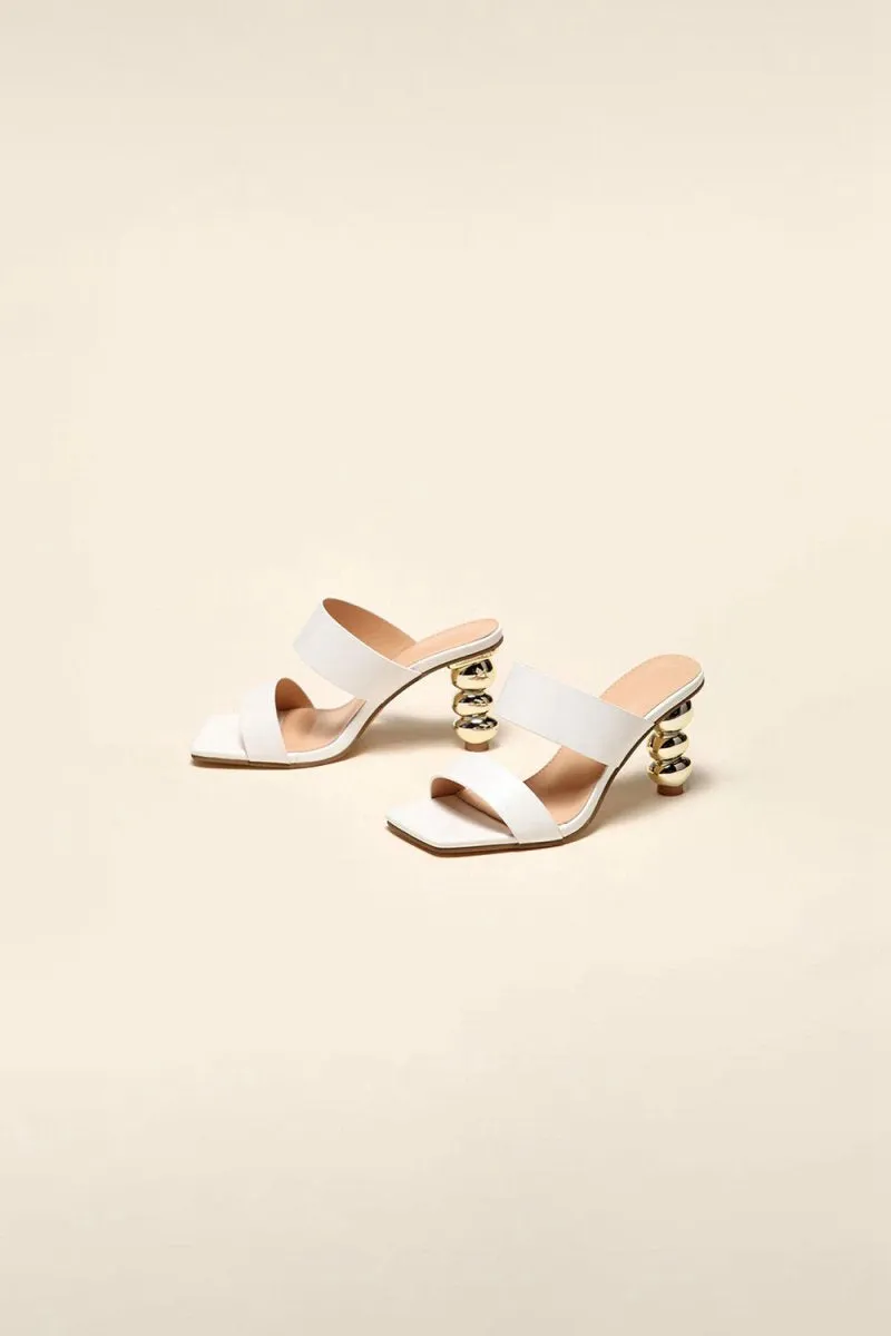 Square Toe Shaped Gourd High Heels